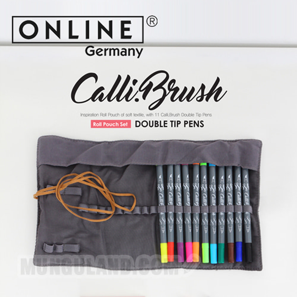 온라인 캘리 브러쉬 더블 팁 펜 11색 세트 1.5mm